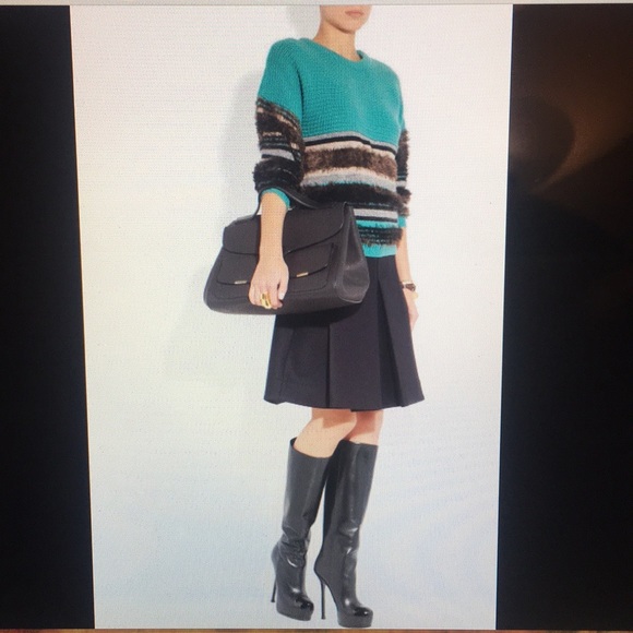 YSL Yves Saint Lauren Tribtoo Leather Platform Boots Size 8 - Picture 3 of 14